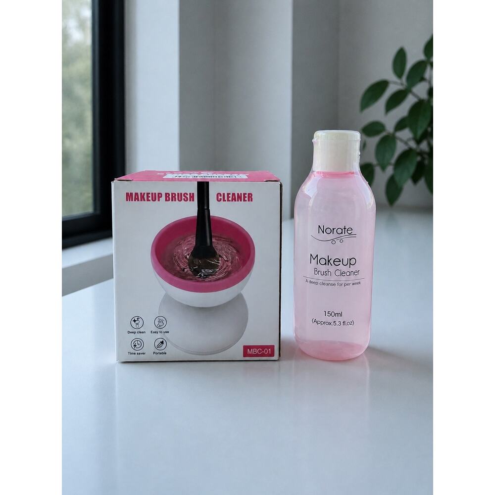 $45 New Norate Makeup Brush Cleaner Set | Electric Brush + 150ml Solution